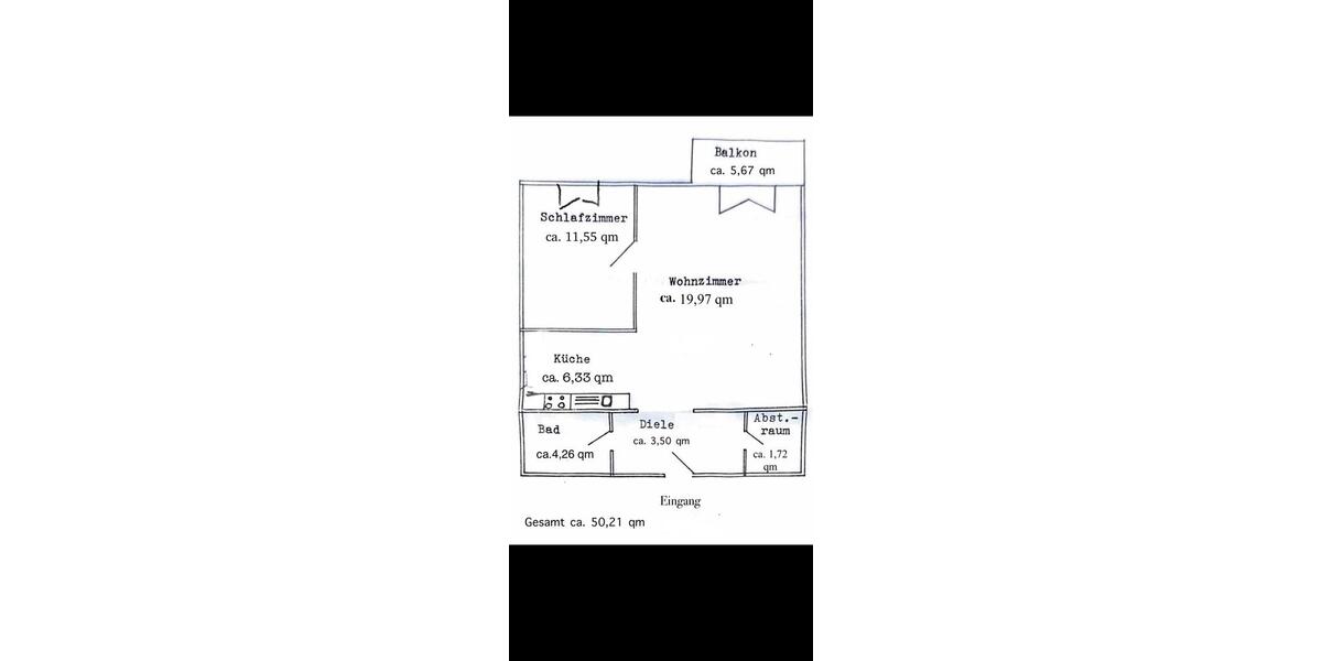 Etagenwohnung Eschborn - 2 Zimmer, 50 m&sup2;, 225.000&euro; | Angebot:27247120