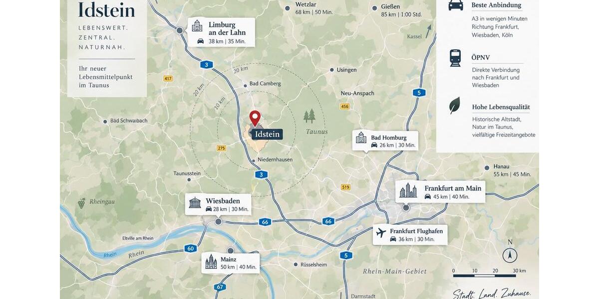 Etagenwohnung Idstein - 2 Zimmer, 52 m&sup2;, 205.000&euro; | Angebot:27449707