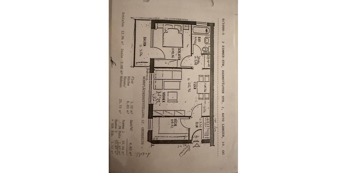 Etagenwohnung Langen (Hessen) - 2 Zimmer, 45 m&sup2;, 225.000&euro; | Angebot:27266434