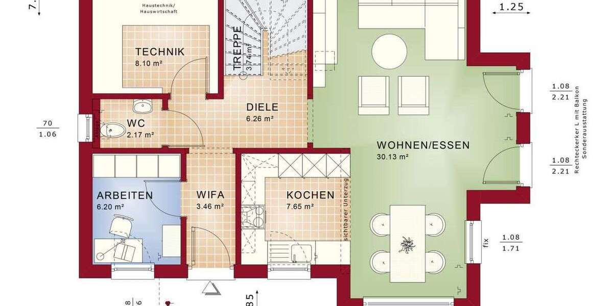 Einfamilienhaus Gabsheim - 5 Zimmer, 125 m&sup2;, 497.900&euro; | Angebot:27357221