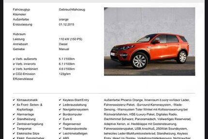 Land Rover Discovery Sport 84.500 km 13.500 &euro; Mainz 55129