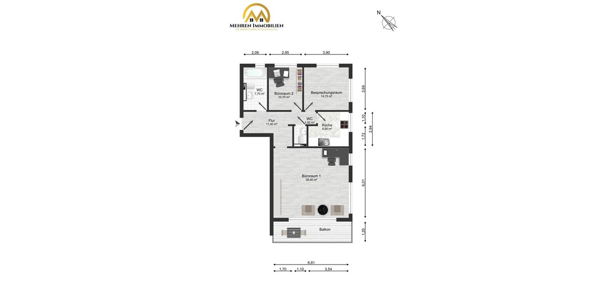 ***Hochwertige EG-Bürofläche im Neubau - barrierearm & effizient*** - Gewerbeobjekt Hochheim am Main | Angebot:24213498