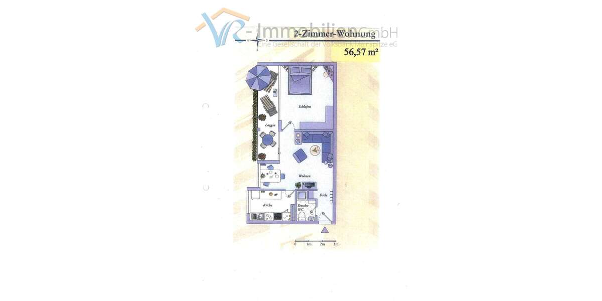 Etagenwohnung Ginsheim-Gustavsburg Gustavsburg - 2 Zimmer, 57 m&sup2;, 165.000&euro; | Angebot:21969216