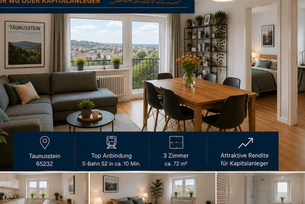 Wohnung Taunusstein - 3 Zimmer, 56 m&sup2;, 285.000&euro; | Angebot:26902222