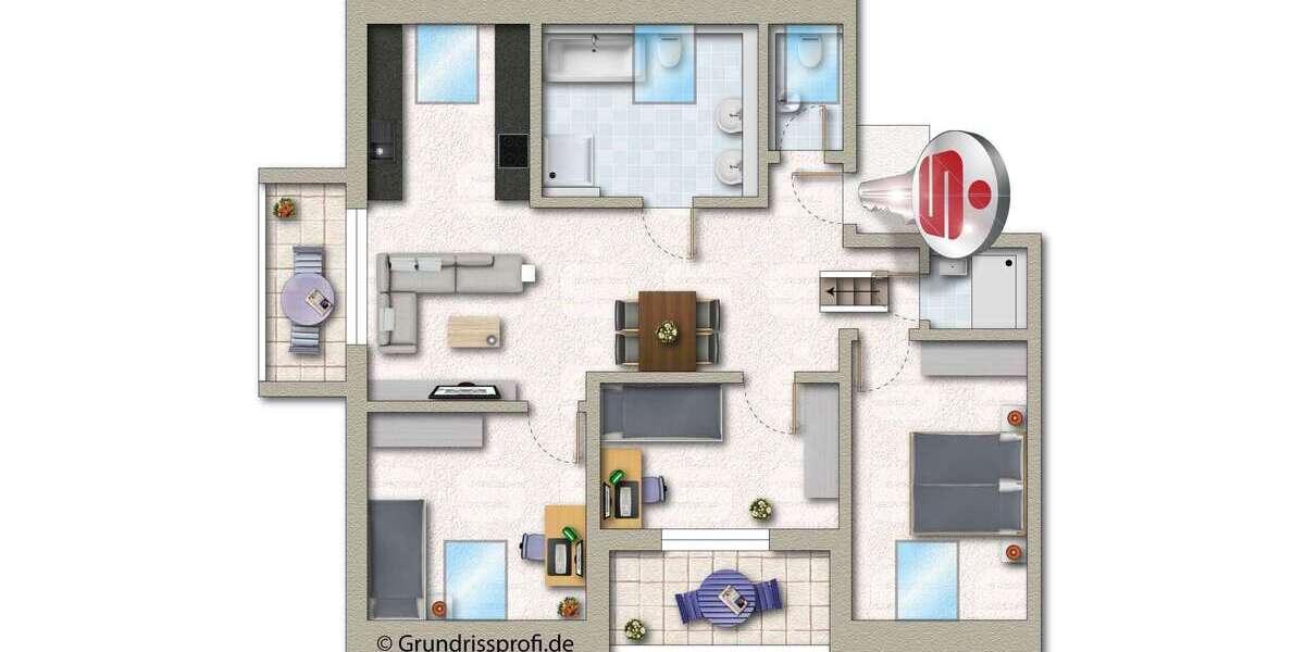 Etagenwohnung Klein-Winternheim Winternheim - 4 Zimmer, 96 m&sup2;, 519.900&euro; | Angebot:25196245