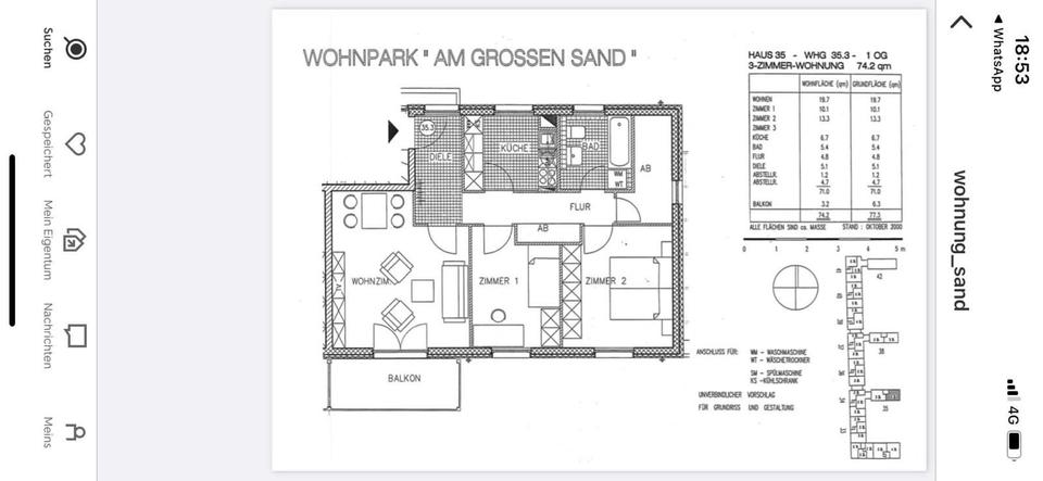Etagenwohnung Mainz Gonsenheim - 3 Zimmer, 74 m&sup2;, 345.000&euro; | Angebot:27463161